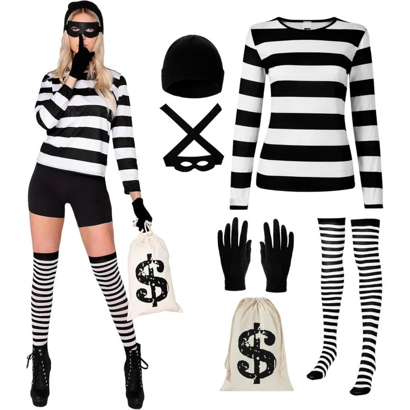 

❤️❤️❤️Spooktacular Creations Halloween Women Robber Costume, Unisex Thief Accessories Set, Halloween Costumes for Women Ad❤️⭐️❤️