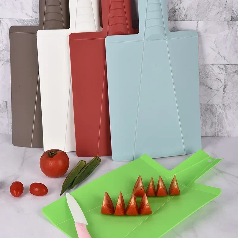 

Multi-function Creative Plastic Cutting Board Foldable Non Slip Texture Design Not Easy To Corrode Chopping Blocks