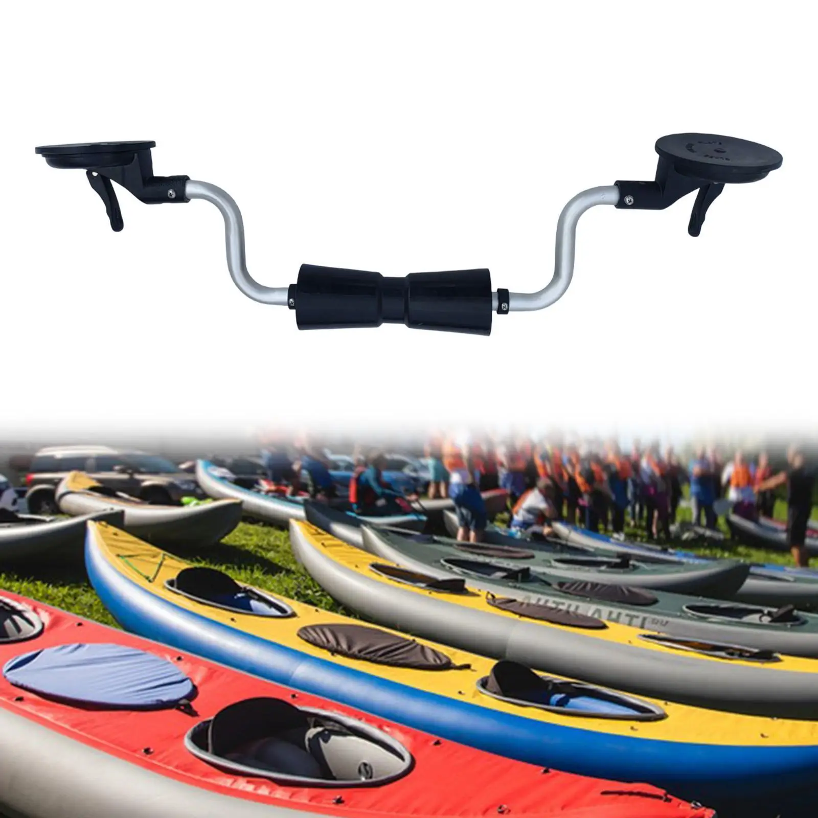 

Kayak Roller Accessory Easy to Install 70kg Load Capacuty Boat Roller Loader Spare Parts with Suction Cups Mount Versatile