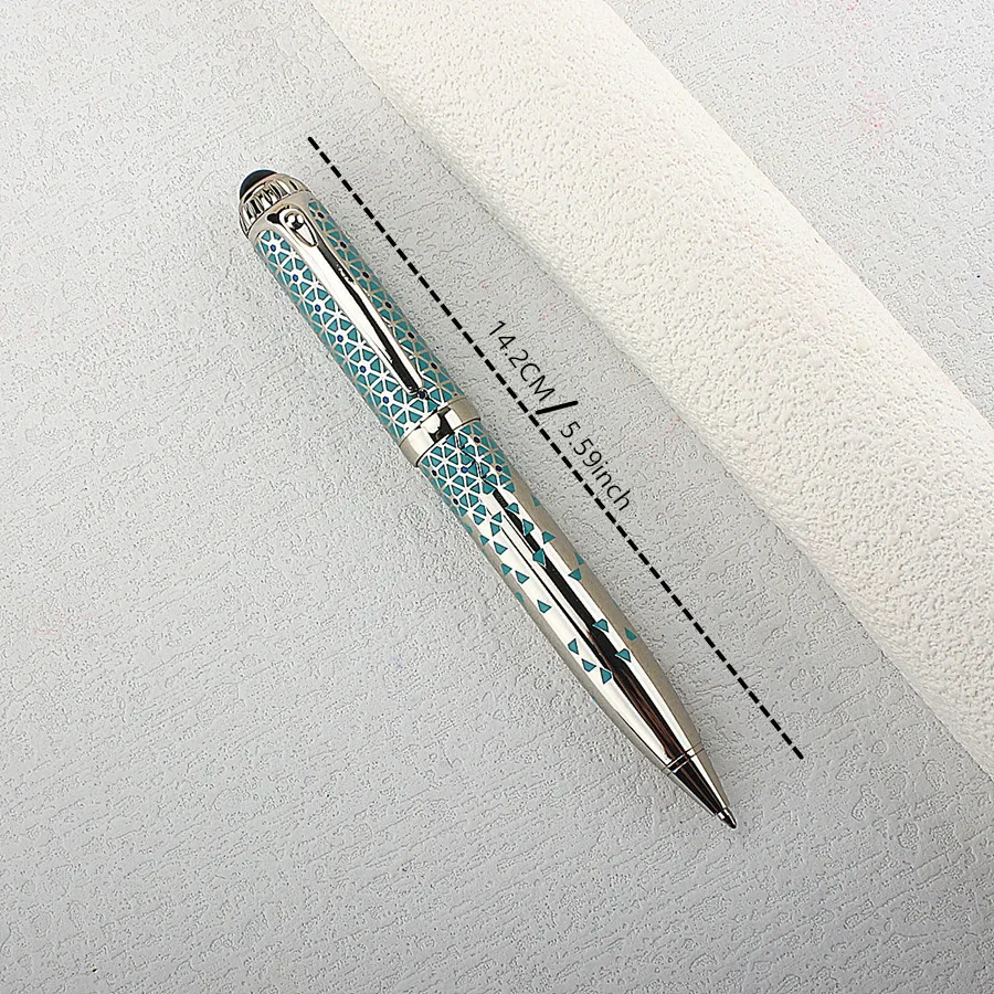 Metal Ballpoint Pen, Blue Ink Medium Point 0.7mm Smooth Writing Retractable Ball Point Pen Business Signature Pen