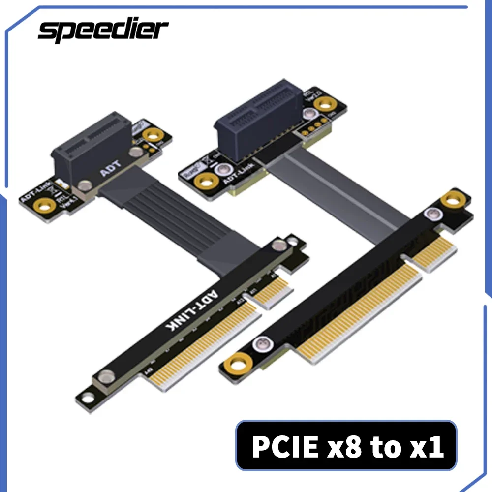 

Riser PCI Express 4.0 3.0 X8 To X1 Card Extension Cable PCI-E 8X To 1x SSD Riser Network Card Adapter For 1x 8x Slot