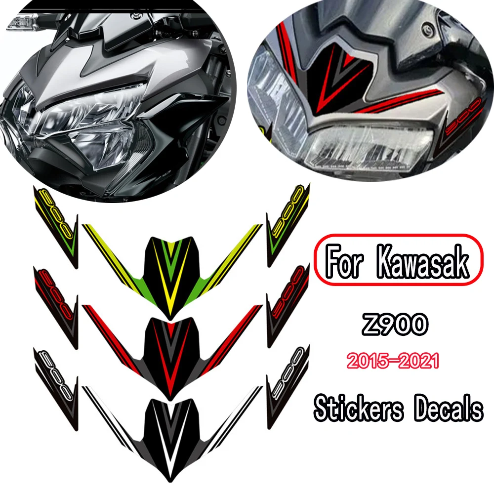 For Kawasak Z900 Motorcycle Front Fairing Fender Stickers Decals 2015-2021 Stickers Decals Models Z 900 Decorative