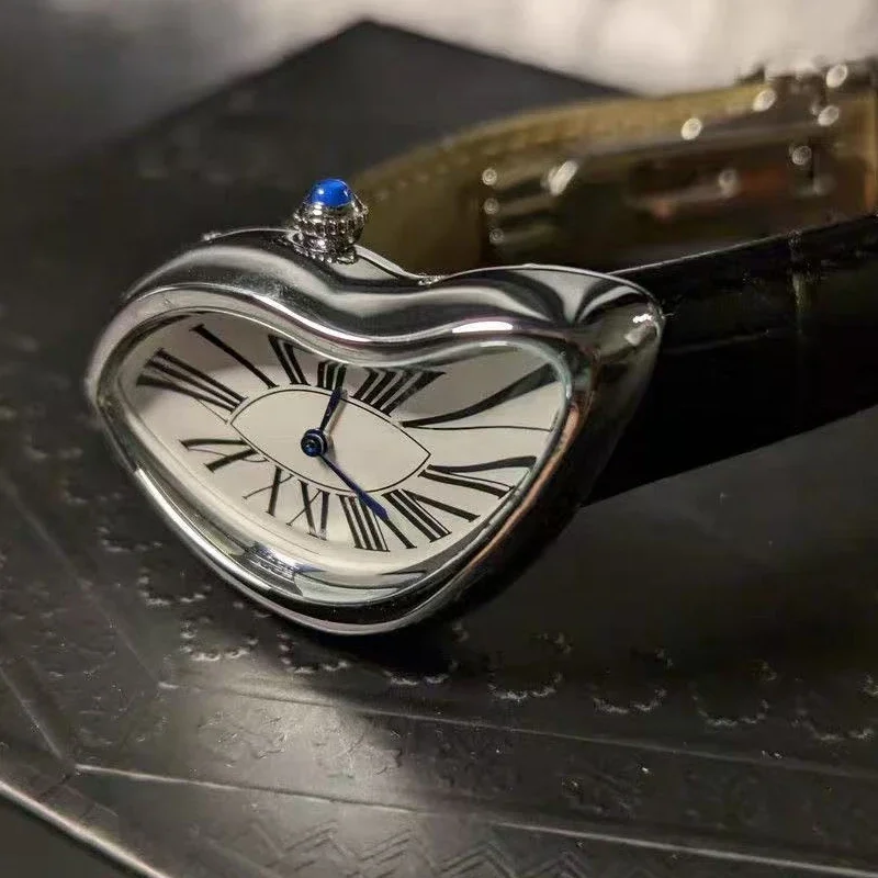 High quality leather strap for opposite sex y2k watches, quartz men's watches for high-end retro and versatile use No logo