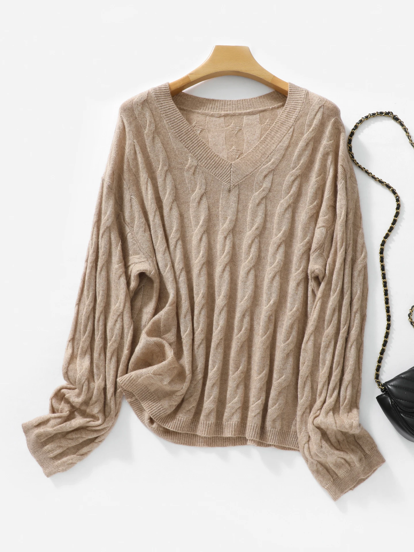 Elegant Spring Autumn Women Sweater Wool Blend Female Knitwear Plus Size Soft Pullover Long Sleeve Clothing Top Cashmere Jersey