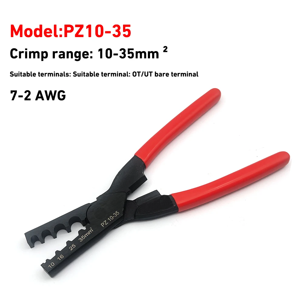 Tube type needle type cold pressed terminal crimping pliers PZ.0.5-16/0.25-2.5/1.5-6/10-35 electrician pliers