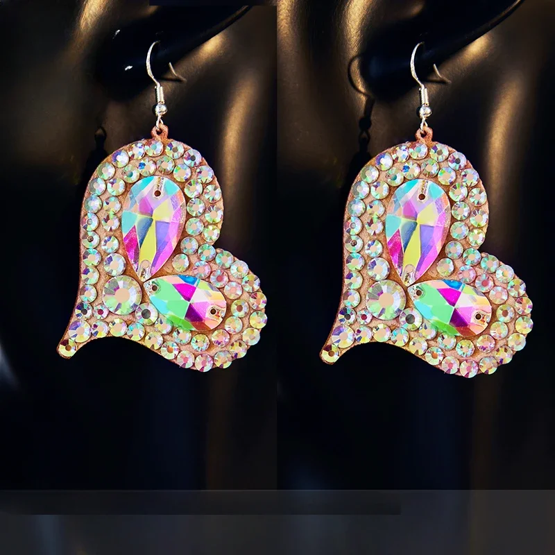 Handmade Rhinestone Belly Dancing Earrings