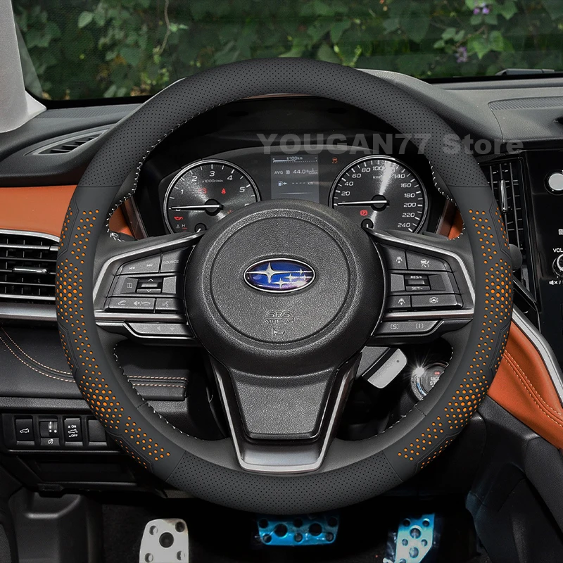 

Leather Car Steering Wheel Cover For Subaru Outback 2004-2025 Ultra Thin Non-slip Auto Steering Wheel Subaru Outback Accessories