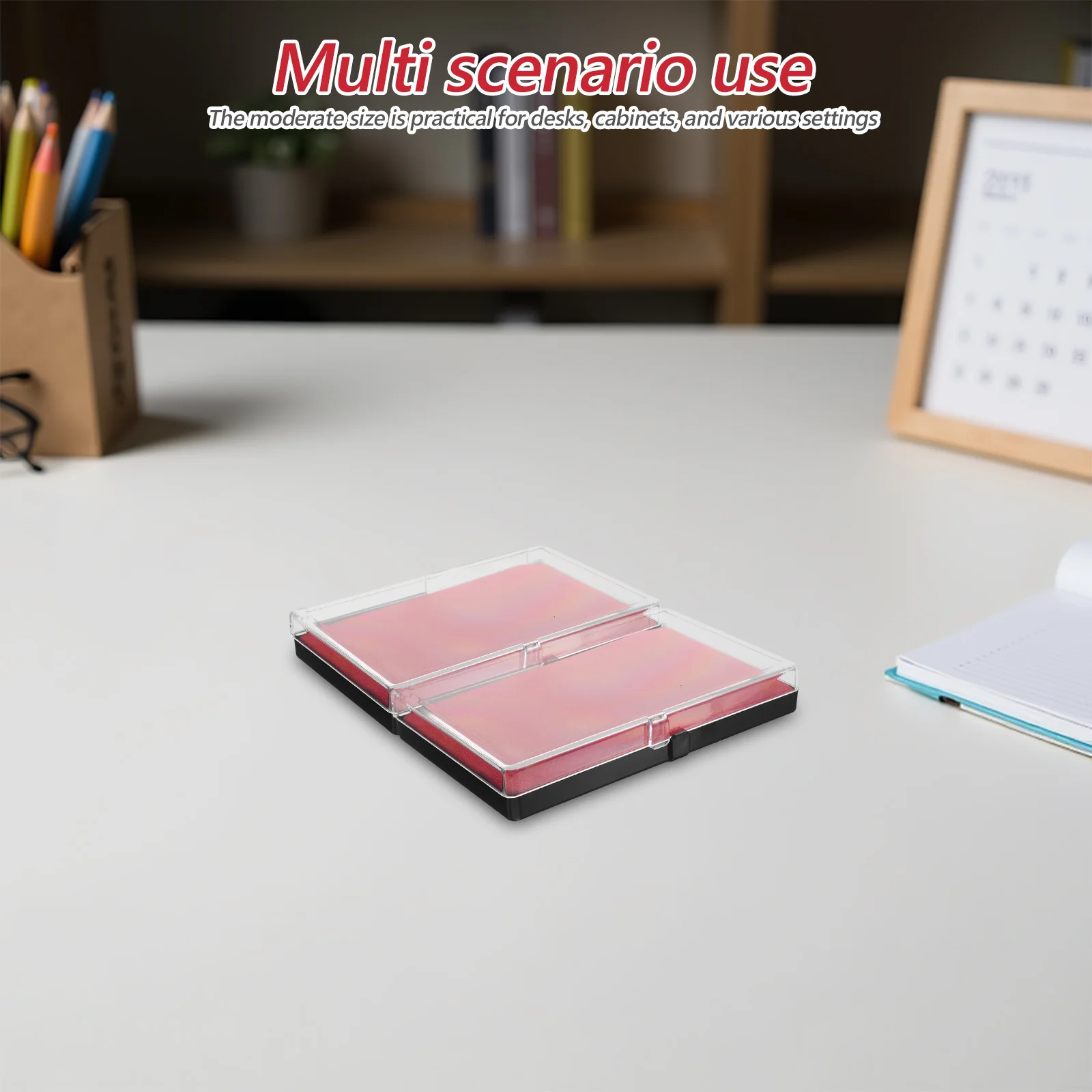 

2Pcs Clear Badge Display Box Large Size Pin Holder Medal Storage Display Frame for Desk Cabinet Medal Storage Pin Organizer