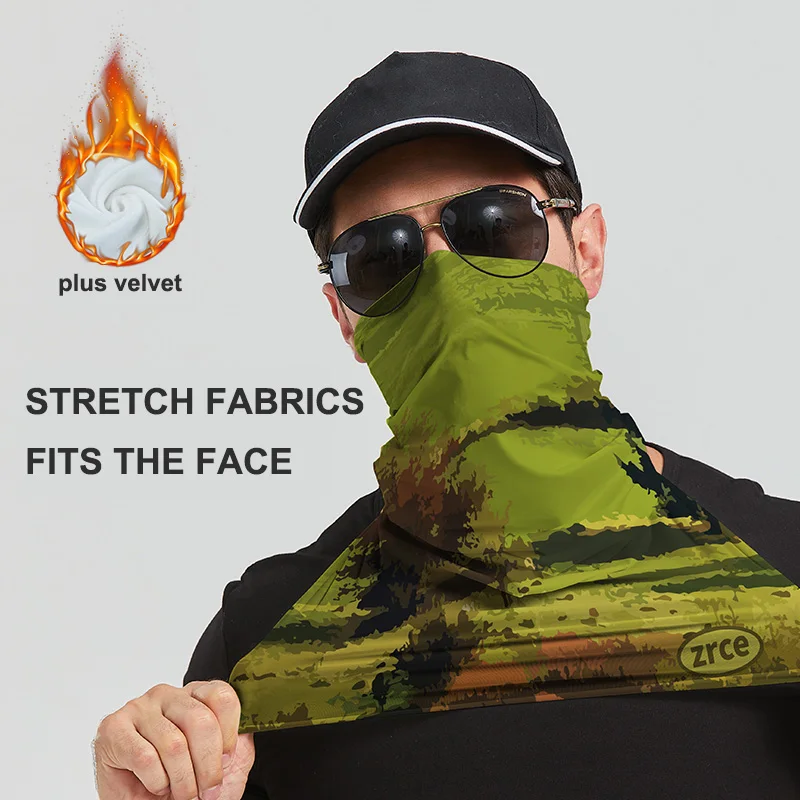 Fleece Neck Warm Bandana Winter Windproof Tube Scarves Face Soft Half Mask Men Women Cycling Headgear Camping Hiking Scarf