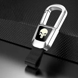 car keychain Alloy Key chain leather key ring for Ghost Skull Honda ford Hyundai bmw Nissin Skoda Dodge Toyota Volkswagen