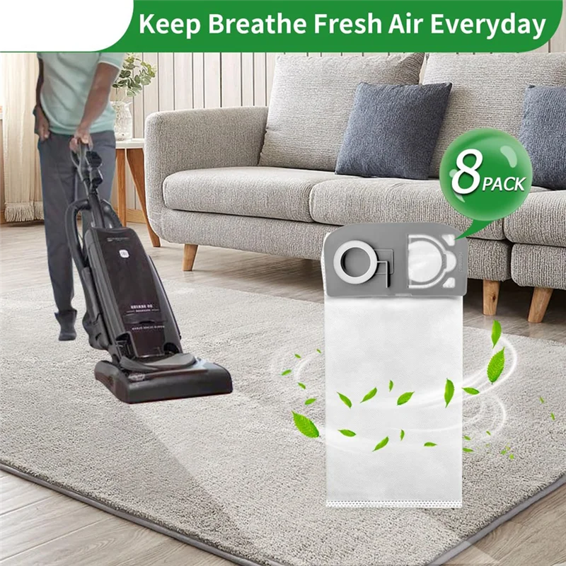 8 قطعة أكياس الغبار لأجزاء المكنسة الكهربائية لسلسلة Riccar R25 R25S ، R25D ، R25P فلتر المكنسة الكهربائية المستقيمة ، الجزء R25HC-6-A58E