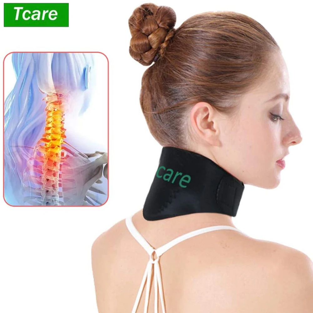 Tcare Neck Belt Tourmaline Self Heating Magnetic Therapy Neck Wrap Belt Brace Pain Relief Cervical Vertebra Protect Health Care