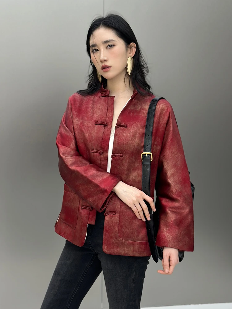 

Bodhl High Quali Acetate Feel Thermal Cotton Women's Sle Button up Streetwear Long Sve Regular Fit Coat