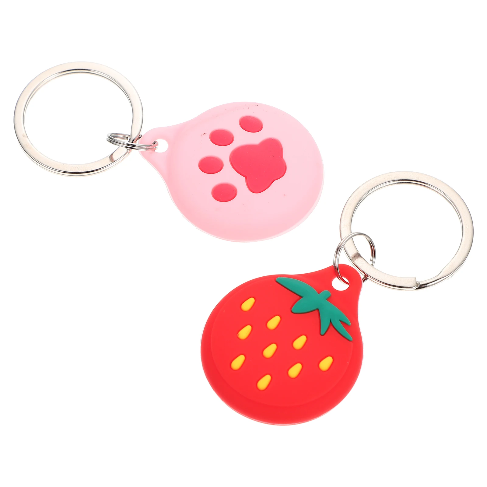 

2Pcs Anti-lost Cover Silicone Case Key Chain High-grade Material Durable Practical Long-lasting