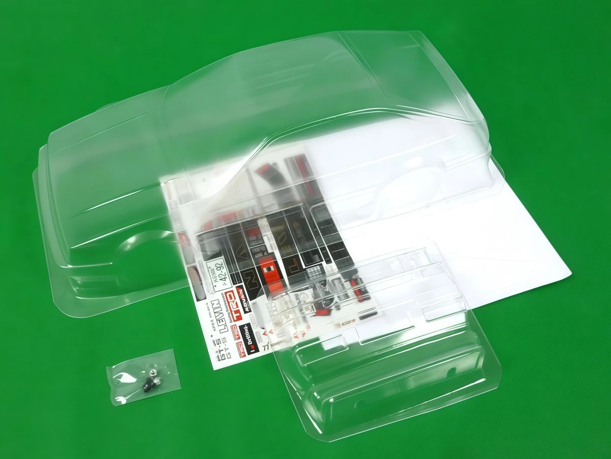 1/12 Mini AE86 Clear Body Shell 225mm WB 165mm Width for Tamiya M05/M06/M07/M08 Chassis w/ Light Buckets, Rear Wing Decal Sheet