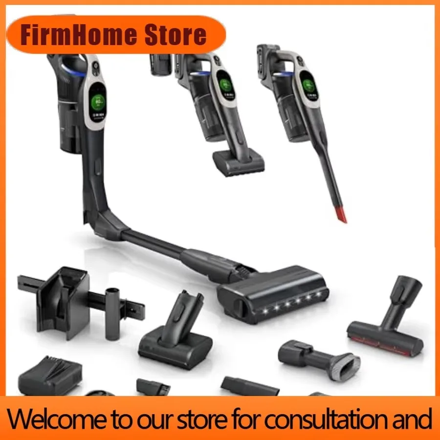FirmHome StoreUnlimited 10 Cordless Stick Vacuum Cleaner - Dark Cream 2 Batteries Included Up To 140 Min Total Runtime Bendable