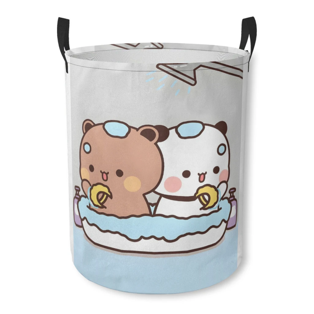 

Household Fabric Dirty Cloth Basket Storage BucketCute Bubu Dudu Panda Home Folding Toy Storage Basket Laundry Basket