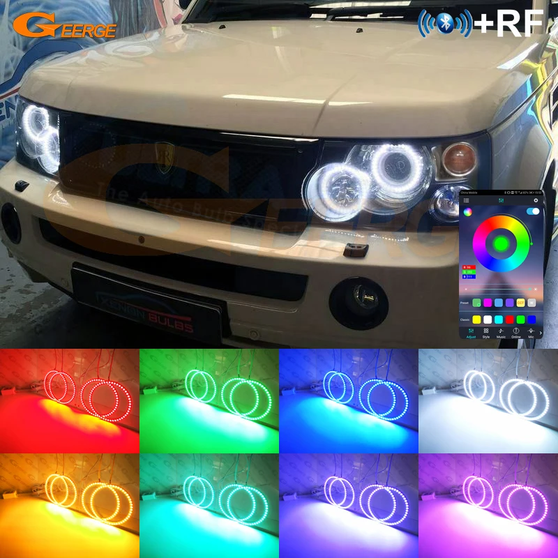 

For Land Rover Range Rover Vogue L322 Sport HSE L320 2006 - 2009 Ultra Bright Multi-Color RGB Led Angel Eyes Kit Halo Rings