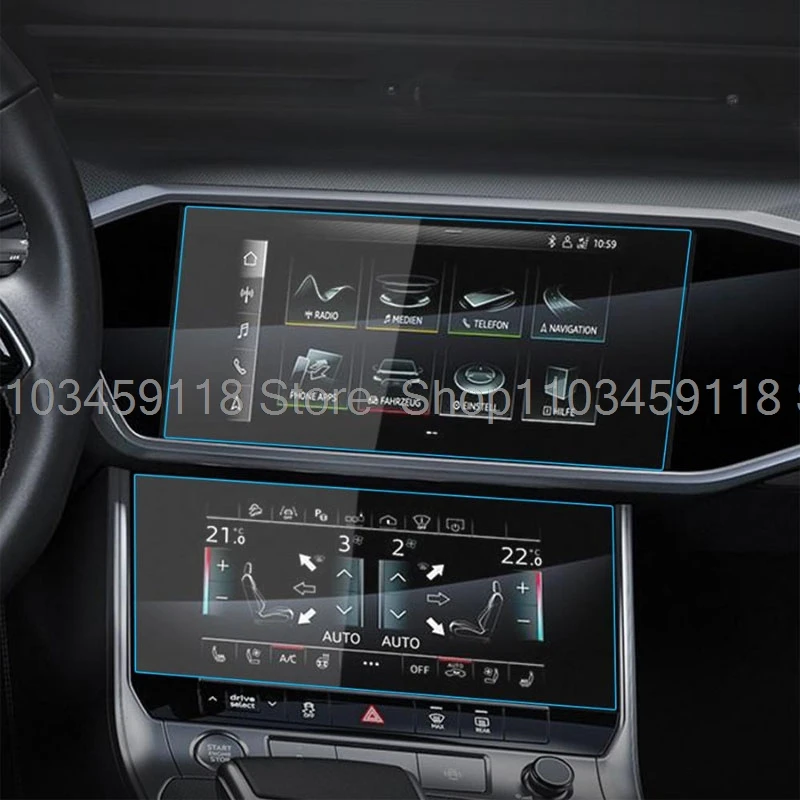 Tempered glass screen protector film for Audi A6 A7 2019 -2021 car multimedia system touch screen  anti-scratch film