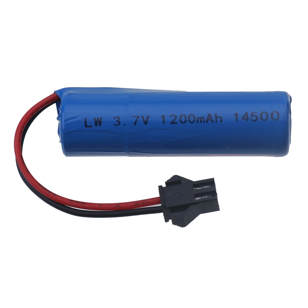 Upgrade 3.7v 1200mah lipo battery For JJRC C2 D828 RC Car Parts 14500 SM-2P For RC Stunt Dump Car Battery Toys Accessories