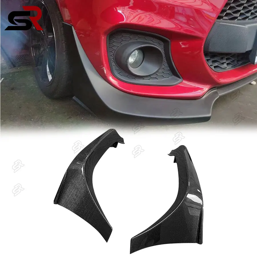 For Suzuki Swift Sports ZC33S Series carbon fiber wrap angle carbon anti-collision Front Bumper corner Body Kit