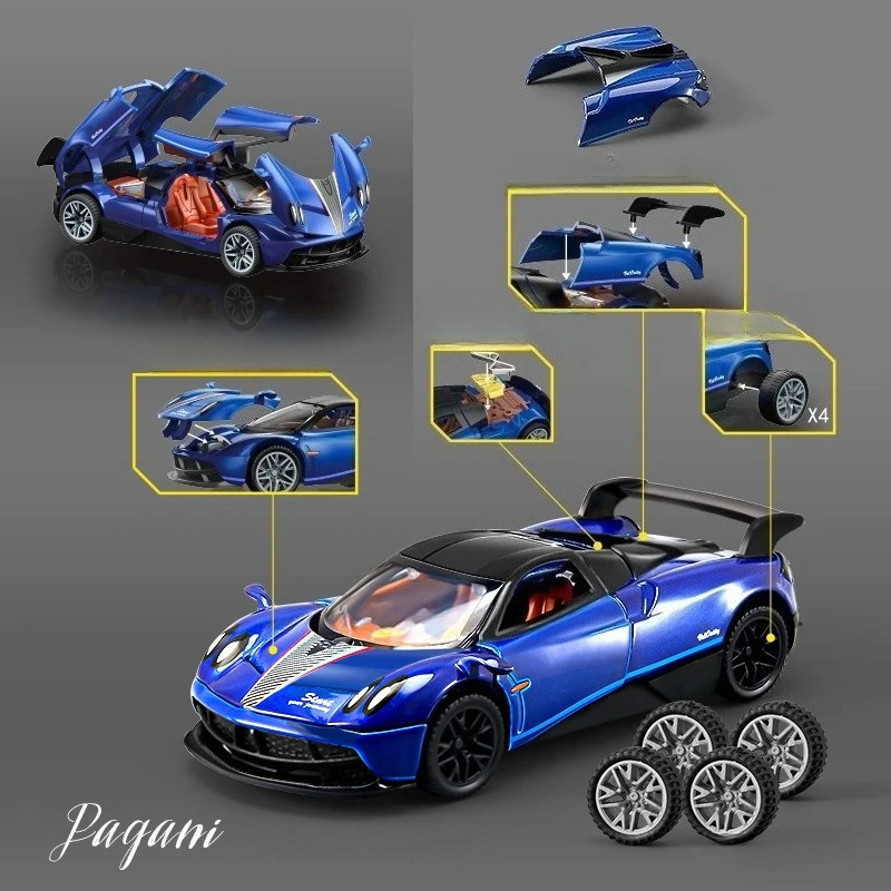 FAI DA TE In Lega 1:43 Pagani AE86 Modello di Auto Staccabile Modificato Auto Giocattolo Per Bambini Ragazzo Giocattoli Auto Regalo Di Compleanno Diecast In Miniatura Voiture