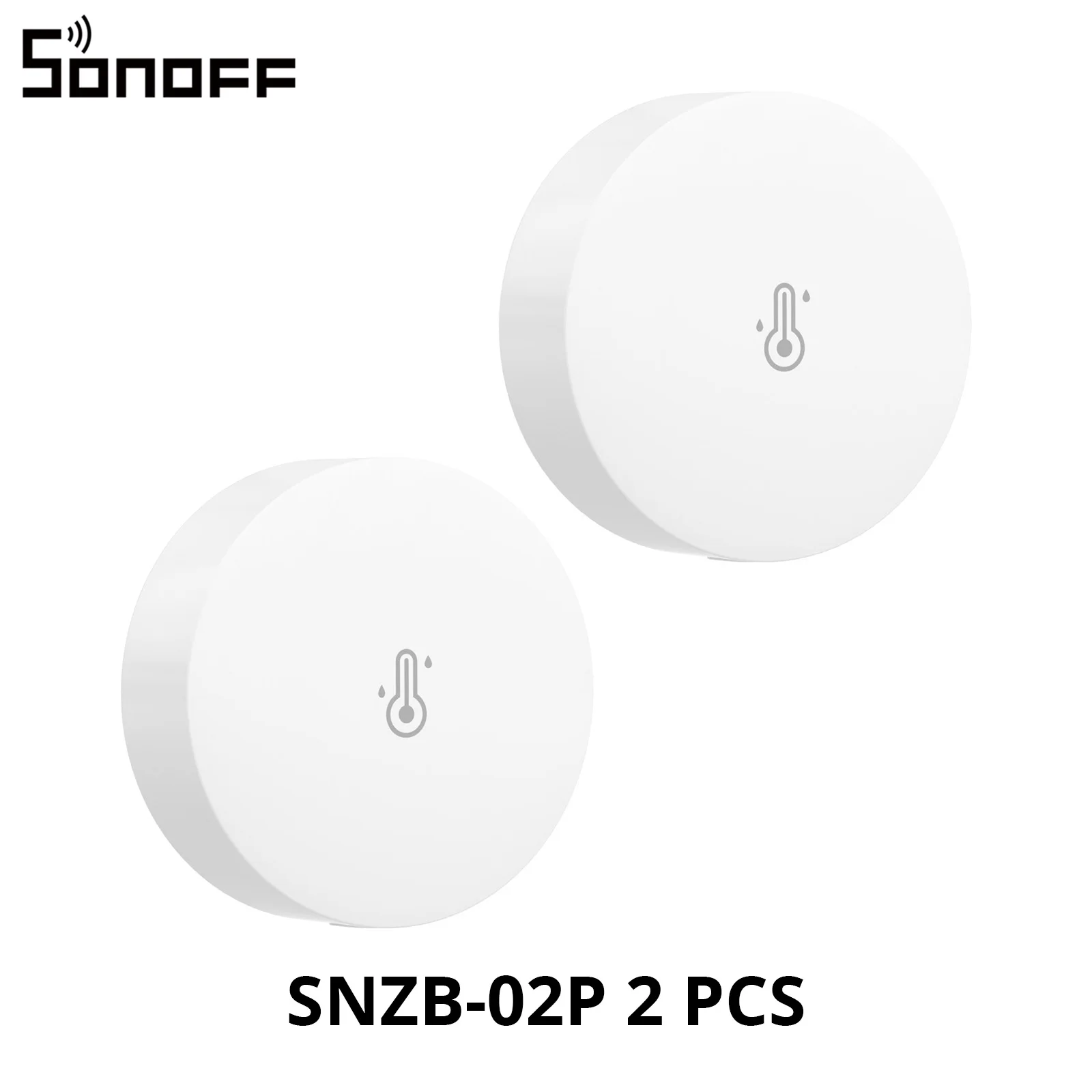 SONOFF SNZB-02P Zigbee temperatuur-vochtigheidssensor Hoge nauwkeurigheid waarschuwing Slimme scène via eWeLink Werk met meerdere gateways