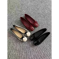 2026 New Women's Patent Leather Bow Ballet Flats, Square Toe Soft Sole Slip-on Casual Shoes for Spring Summer - Image 4