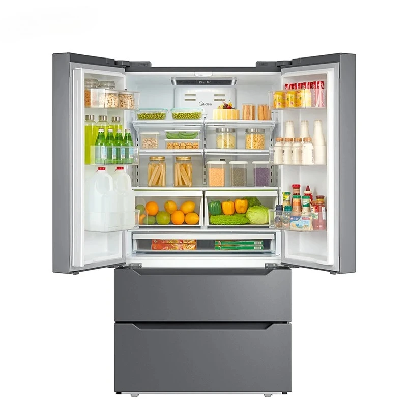 2025 22.5 مكعب. قدم. ثلاجة بباب فرنسي - نمط مدمج بعمق مضاد مع نظام تبريد مزدوج وإضاءة LED