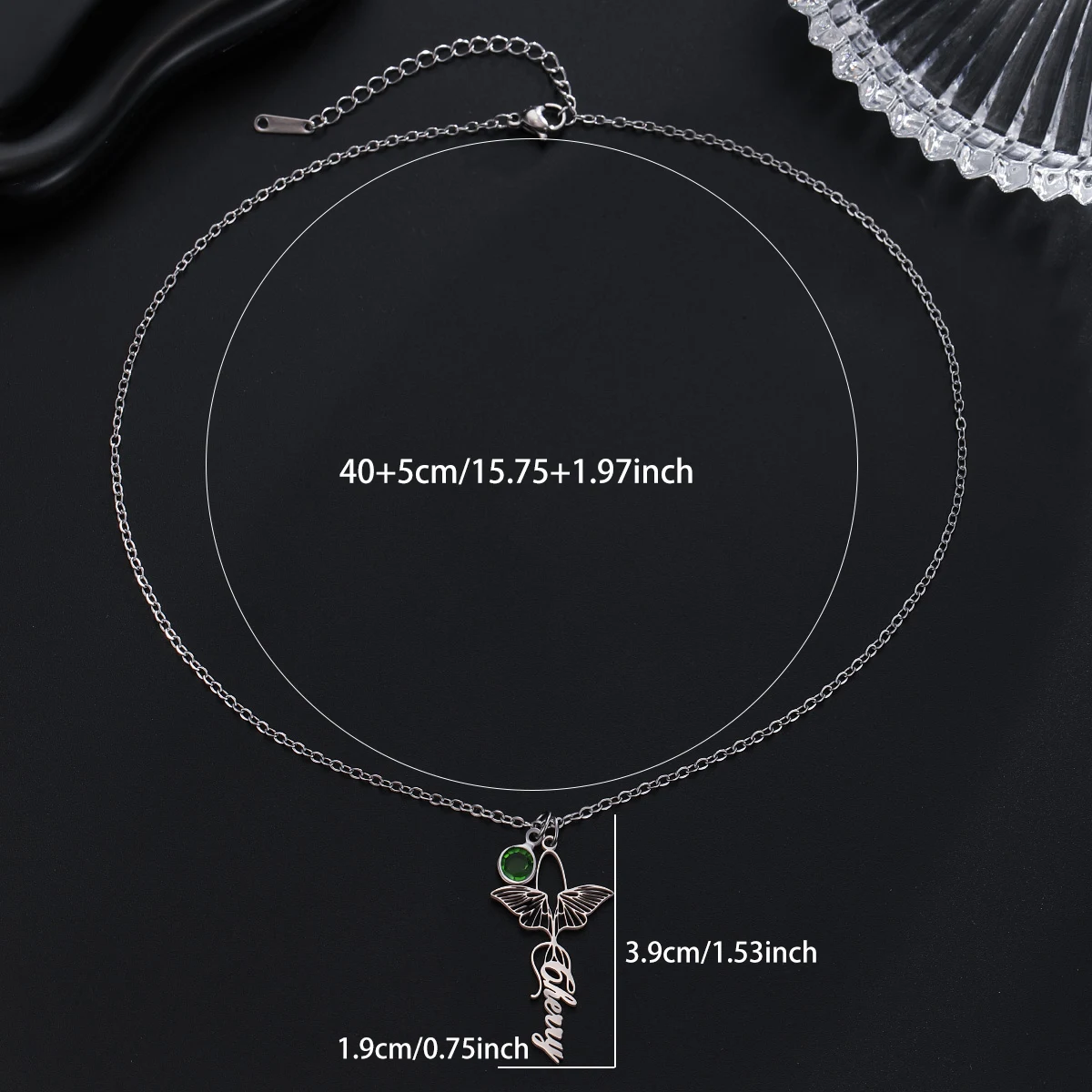 

Ожерелье с бабочкой из нержавеющей стали на заказ, женское модное ожерелье с подвеской