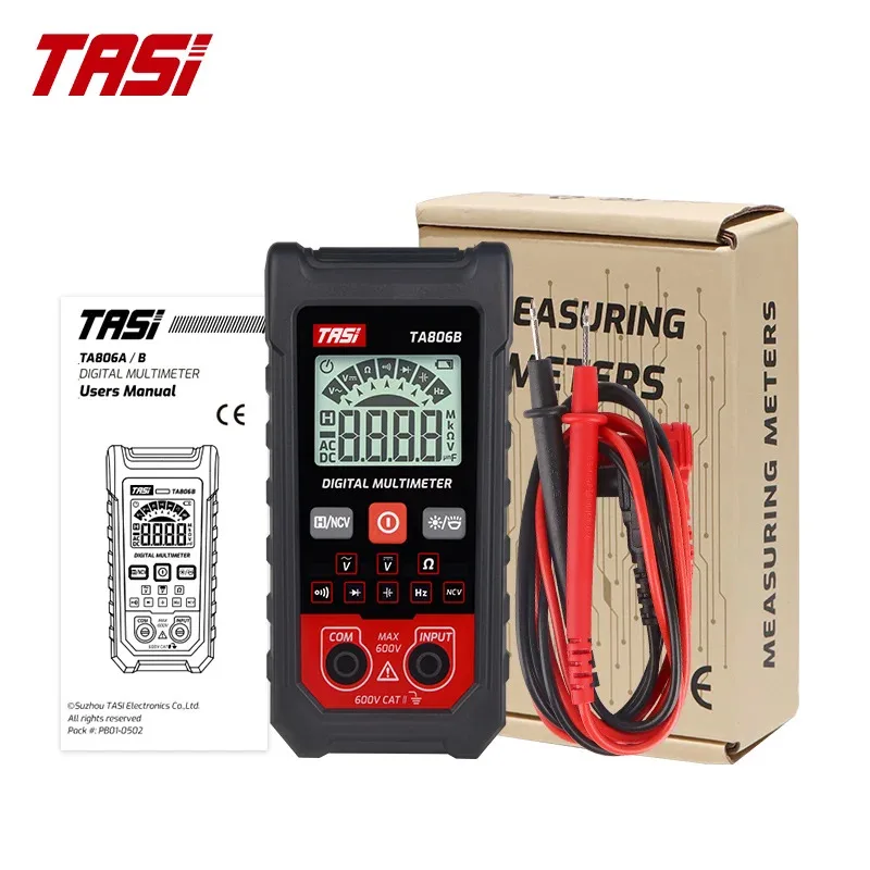 

For Sea Shipping, CustomizedTASI TA806B Digital Multimeter New Arrival 600V LCD Display USB Auto Multimetro Ammeter Voltmeter