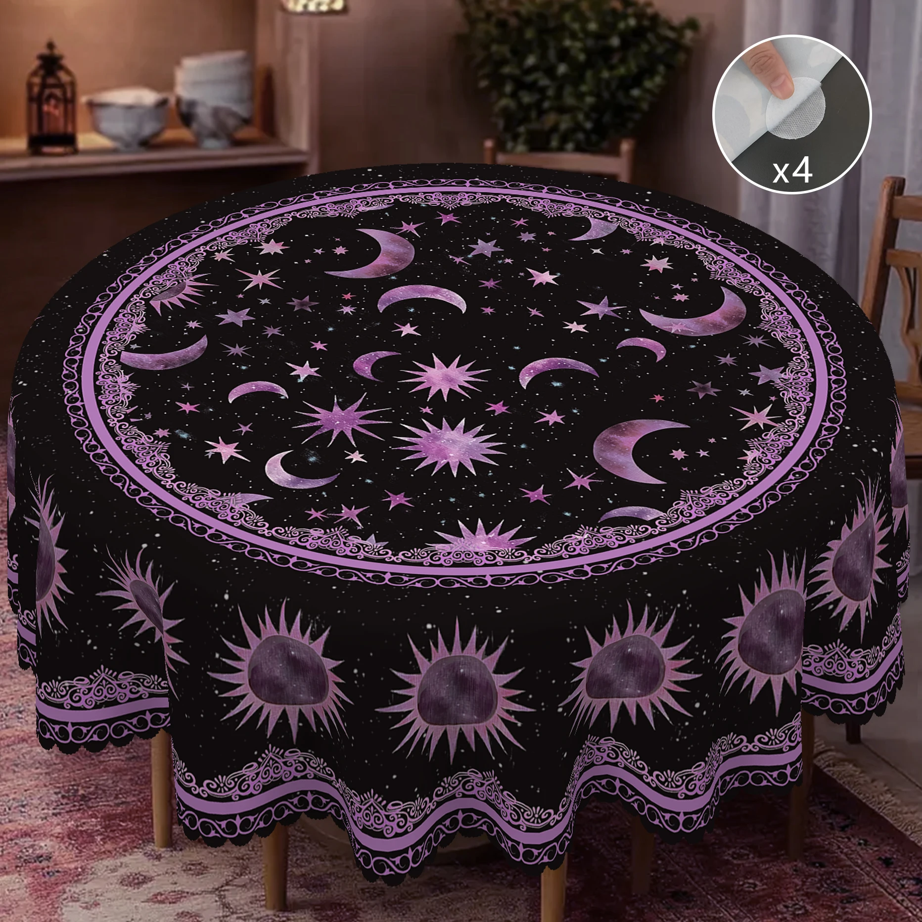 1 pièce de nappe ronde sur le - Desk Setup Background avis et prix