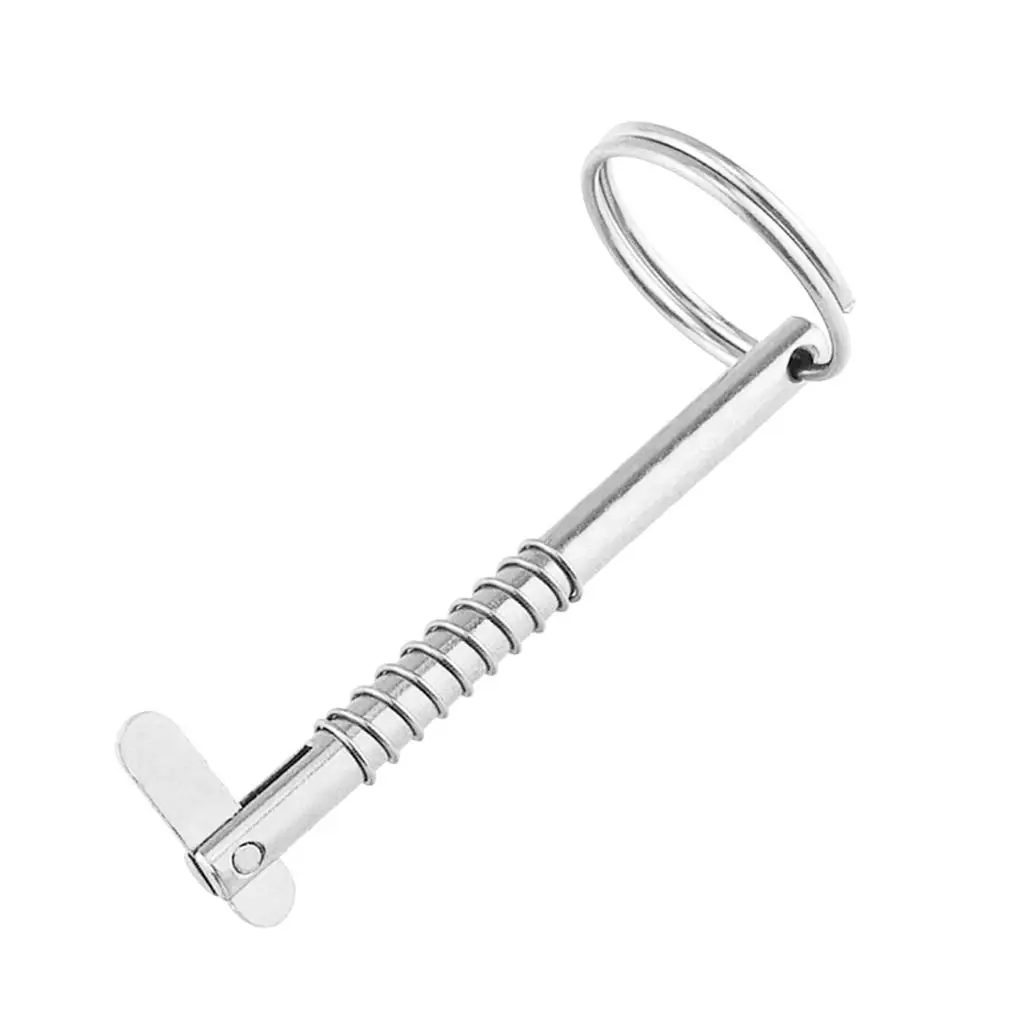 Spring Ring Deck Accessories, Quick Release Pin 316 Stainless Steel for Kayak Marine Boat Bimini Top Hinge, 5x76mm