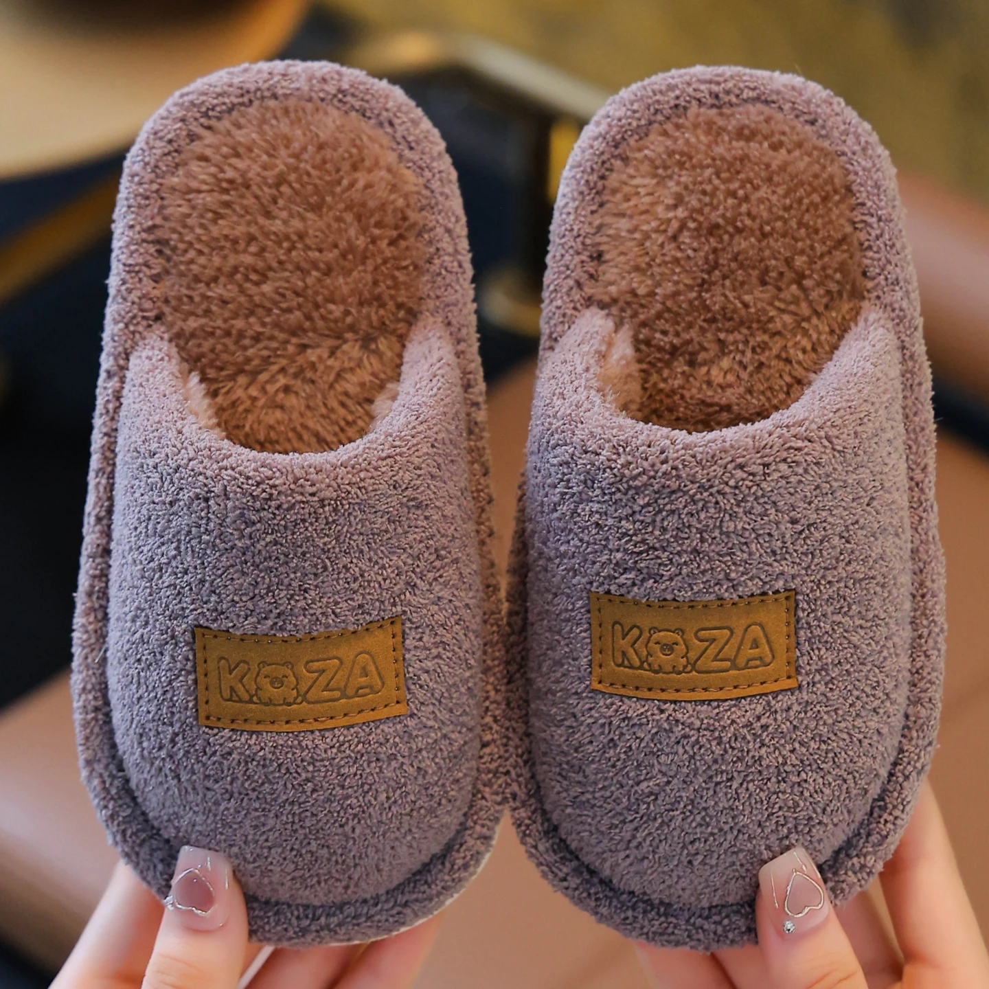 New Winter Kids House Slippers, Simple Casual Style, Boys Girls Students Daily Wear Comfortable Home Slippers