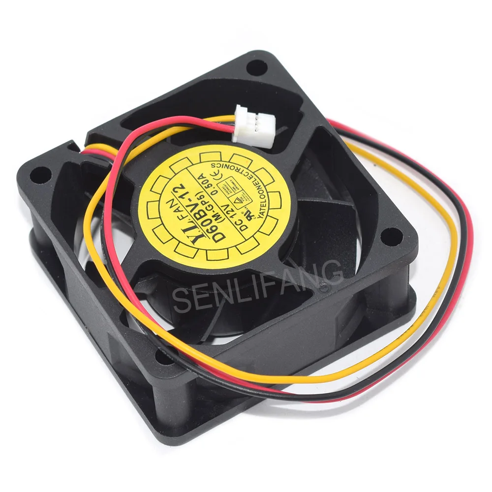 D60BV-12 DC12V 0.50A 60*60*25MM 6CM 3Pin