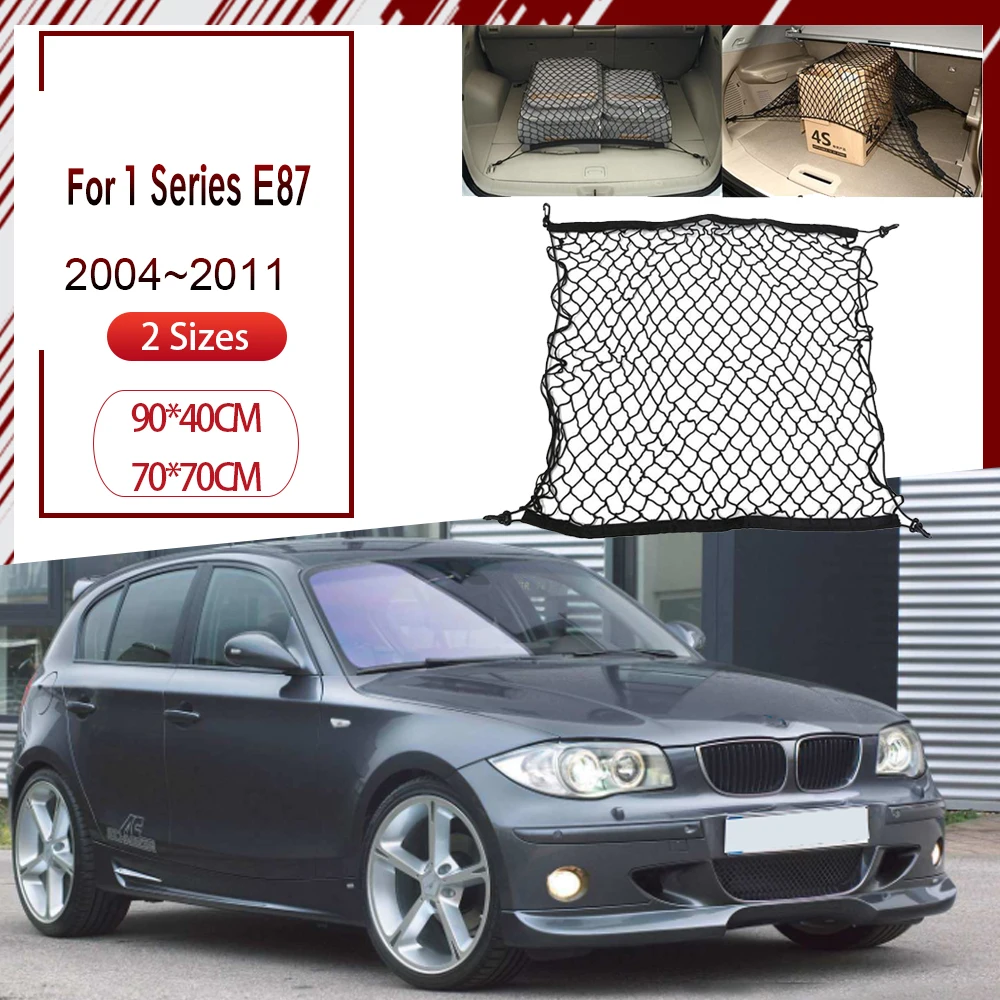 

Car Rear Trunk Nets For BMW E87 1 Series 2004-2011 2005 Interior Parts Nylon Luggage Cargo Organizer Auto Elastic Storage Bag