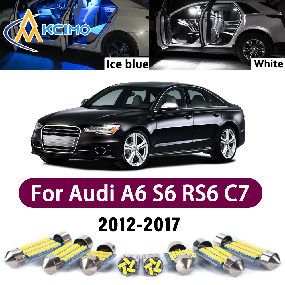 

Error Free LED Interior Light Kit for Audi A6 S6 RS6 C7 Sedan (2012-2017) Premium Bright Dome Trunk Mirror Reading Lamps Canbus