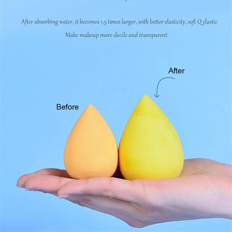 Ensemble d'éponges de maquillage 7 pièces/ensemble, adaptées à l'application de poudre de crème BB liquide, bouffantes de poudre à double usage sec et humide pour œufs de maquillage