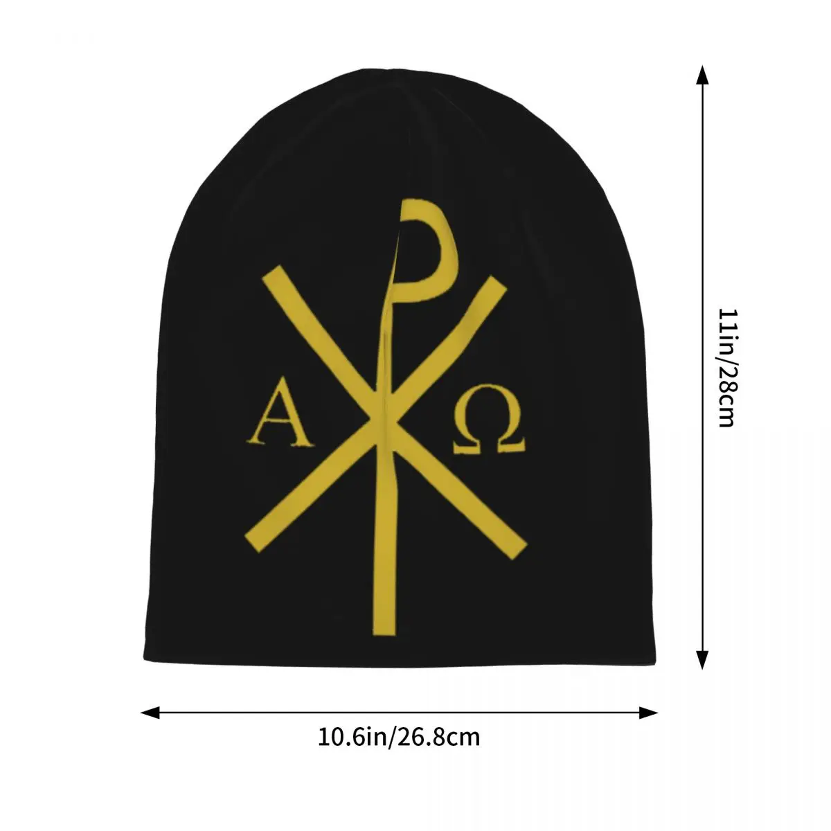 Sign Of Christ, Chi Rho, Christogram Warm Knitted Cap Hip Hop Bonnet Hat Autumn Winter Outdoor Beanies Hats for Unisex Adult