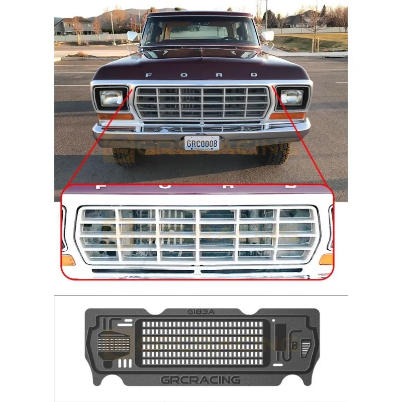 1/18 Stainless Steel Decoration Sheet for TRX-4M TRX4MT  F150 Water Tank Upgrade Option Parts #G183AS / G183AB