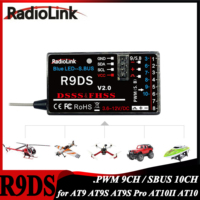 Radiolink R9DS 9CH 9 Channel DSSS & FHSS RC Receiver Support for SBUS/PWM for AT9 AT9S AT9S Pro AT10II AT10 Transmitter