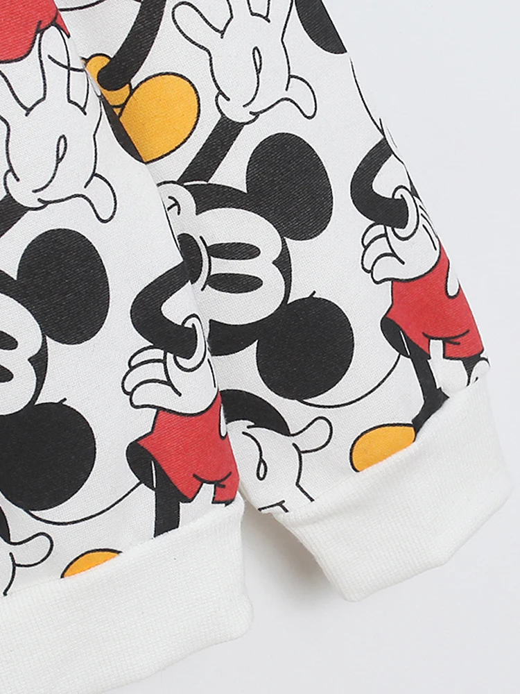 Imagem -05 - Disney Sweatshirt Chique Moda Mickey Mouse Impressão dos Desenhos Animados Harajuku Feminino o Pescoço Pulôver Manga Longa Jumper Topo Streetwear Femme