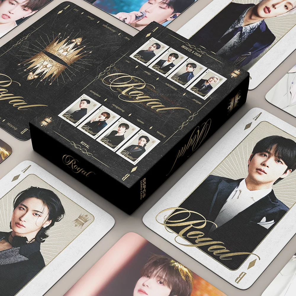 55Pcs/Set Idol ATEEZ New Album ROYAL Lomo Cards Photocards HD Double Sided Printd Postcards Hongjoong Yunho Jongho Fans Gifts