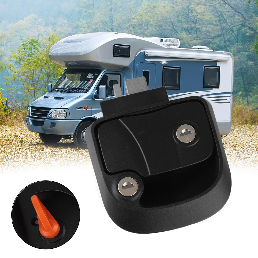 

Ручка дверной защелки с ключами, замена дверного замка для автофургона, двойной замок для открытой двери, замок для входной двери прицепа, аксессуары для кемпера