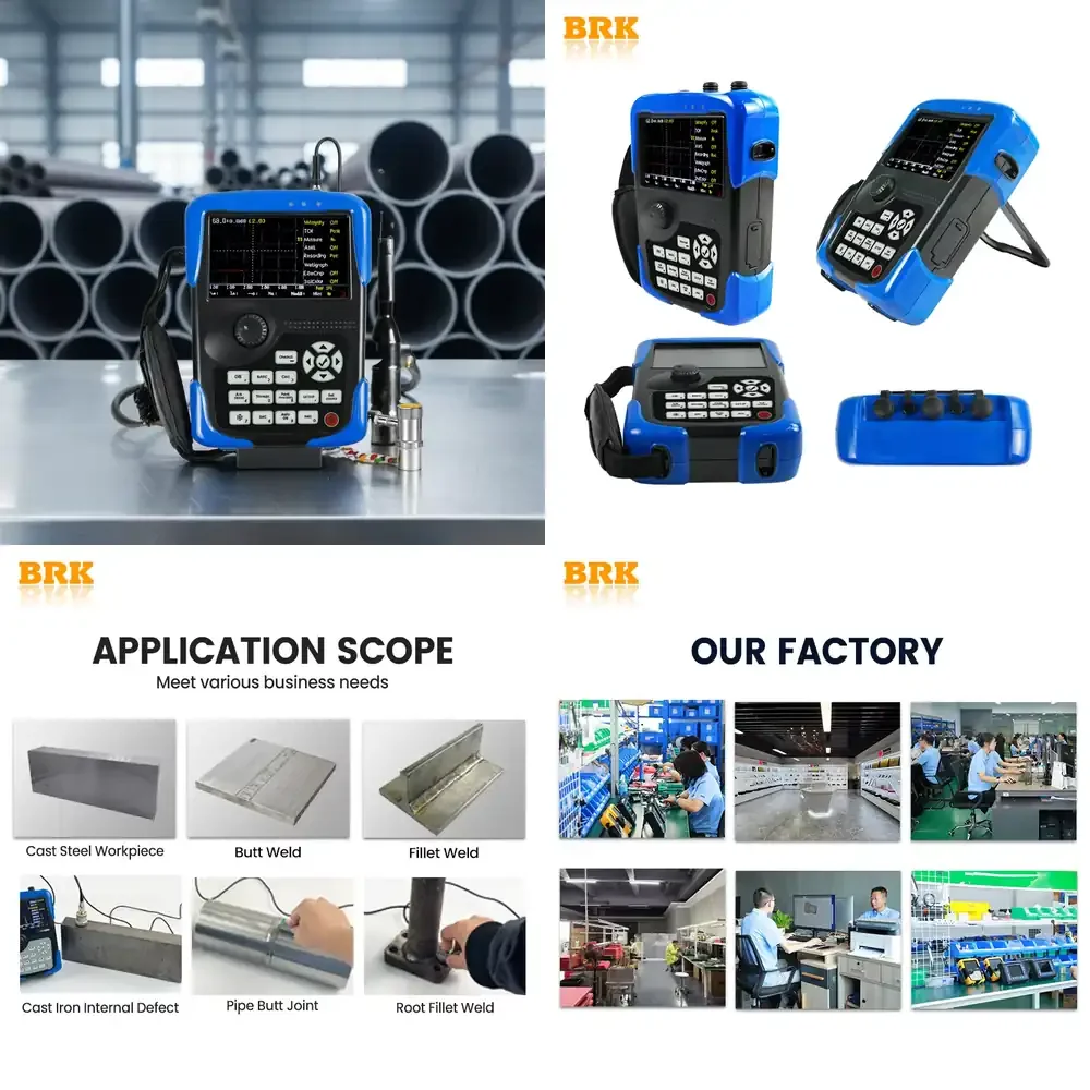 

BRK M-Ultra5 Electronic Waterproof Portable Ultrasonic Flaw 5-10MHz 26dB Far-Field Resolution Video MP4 Adhesive