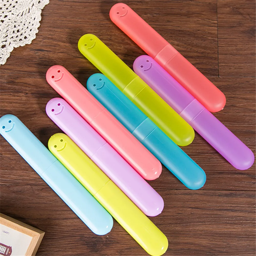 Dustproof Toothbrush Case Box Solid Color Case Box Candy Solid Color Toothbrush Tube Cover Toothbrush Box Toothbrush Case Box