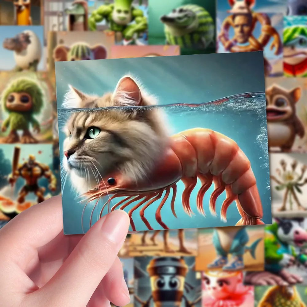 

105pcs Italian Brainrot Animals Cards Tong Tong Suhur Tralalero Tralala Photos Decorative Waterproof Stickers DIY