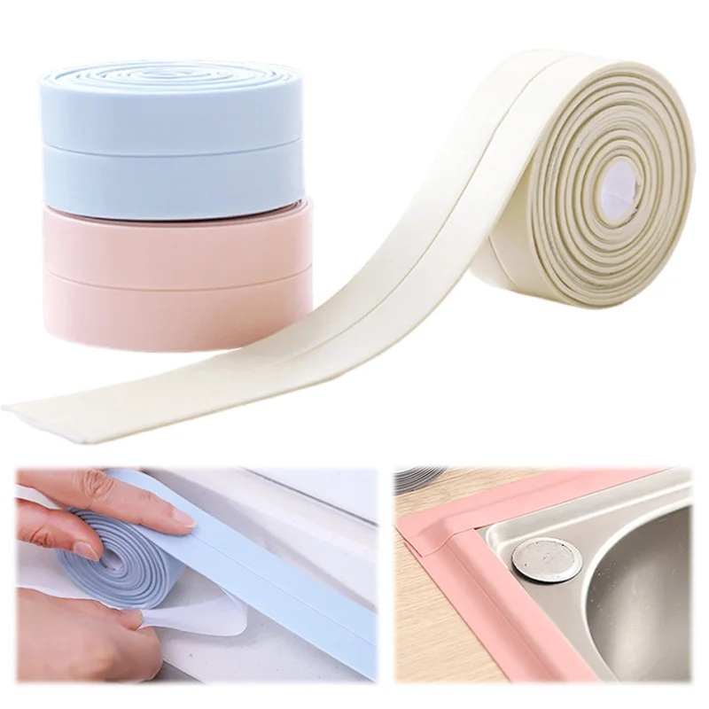 

1/2 шт. уплотнительная лента, полоски из ПВХ, самоклеящаяся водостойкая наклейка на стену для ванной комнаты, кухни, уплотнительная лента, полоска для раковины, защита от плесени TMZ