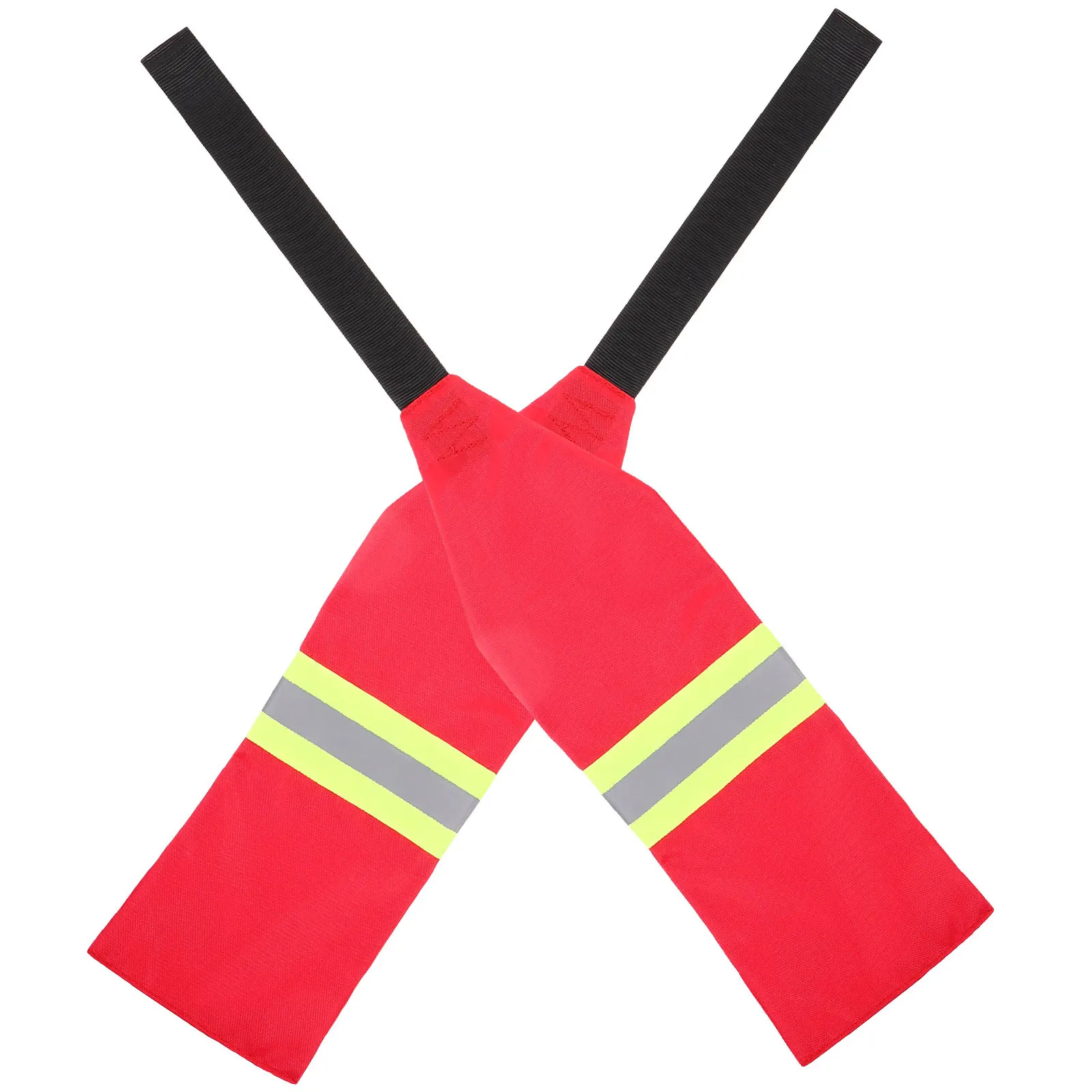 

2Pcs Kayak Warning Flags Premium Oxford Fabric Reflective Strips Towing Safety Flags for Canoes Boats Trailers Trucks Low Light