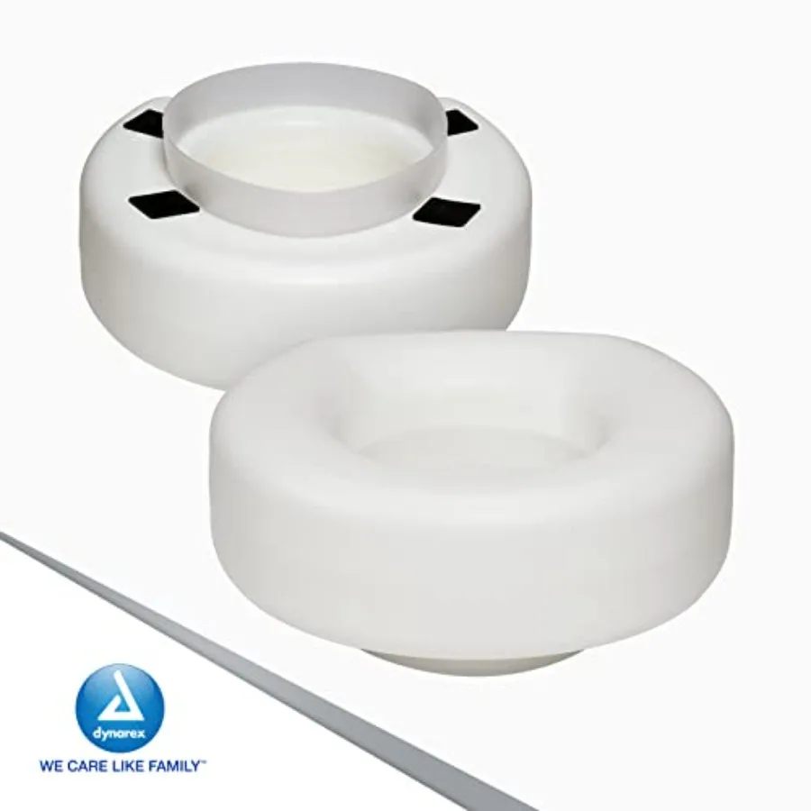 Dynarex Molded Raised Toilet Seat is a Lightweight Elevated Seat for Post-Surgery Patients or Having Difficulty Moving from Sta